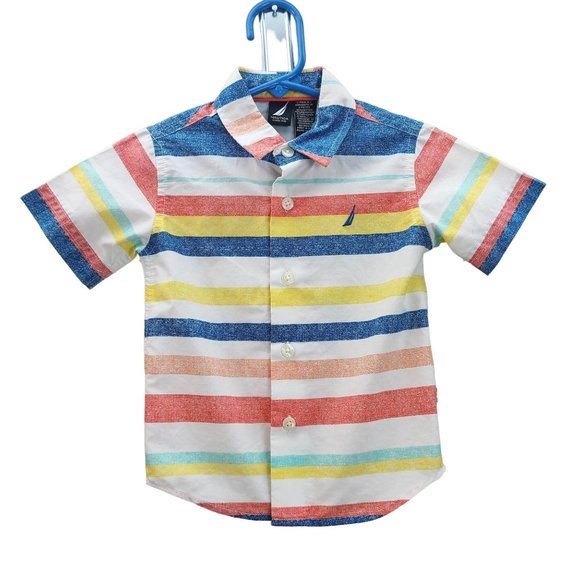 Nautica Other - Nautica Baby Toddler Boys Striped Collared Summertime Shirt Size 18 Months NWOT